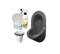 Urinoir sans eau encastrable TI'PI gris + kit valve parachute + pack entretien