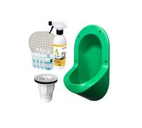 Urinoir sans eau encastrable TI'PI vert + kit valve parachute + pack entretien