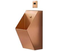 Urinoir, Urinoirs en acier inoxydable, Urinoir mural intelligent pour hommes avec capteur, Urinoir de salle de bain, Urinoir pour hommes pour la maison/l'hôtel/le bar/l'aéroport, Urinoir doré avec ca