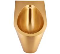 Urinoir vertical en acier inoxydable 304, urinoir anti-éclaboussures à capteur intelligent, urinoir mural pour salle de bain, pour la maison, l'hôtel, le bar ou l'aéroport, urinoir doré avec capteur.