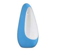Urinoirs automatiques en céramique avec capteur de chasse d'eau - Toilettes murales pour homme pour la maison et les toilettes publiques (bleu) - Design hygiénique et respectueux de l'environnement