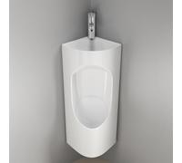 Urinoirs d'angle for hommes Urinoir de salle de bain en porcelaine avec lavabo et robinet Urinoir de salle de bain mural en céramique for hommes Urinoir(Wit)