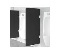 Urinoirschot wandgemonteerd 90x40 cm gehard glas zwart154402