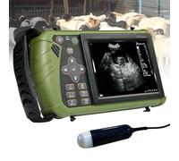 URJWAN Échographe Vétérinaire Portable sans Fil, Sonde Mécanique 3,5 MHz, Écran Tft 5,6 Pouces Couleur, Kit D’échographie B pour Grossesse Porcs Bovins Ovins Chevaux Canins Chats