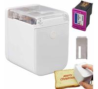 URJWAN Mini Imprimante Alimentaire à Jet d'encre Couleur, Imprimante à Jet d'encre Couleur Comestible Portable avec ContrôLe par Application, Imprimante à Café Macaron GâTeau pour Cadeau De Cuisine