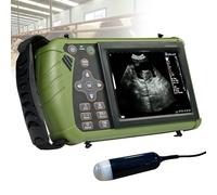 URJWAN Scanner À Ultrasons Vétérinaire Professionnel, Sonde Convexe 3,5 MHz, 8 Pseudo-Couleurs Images HD, Détecteur De Gestation pour Animaux De Ferme Et Compagnons