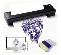 Urknall Pochoir de tatouage - Imprimantes thermiques portables - Imprimantes de tatouage - Pochoirs de transfert - Imprimante de tatouage - Machine de copieur pour artiste - Compatible avec