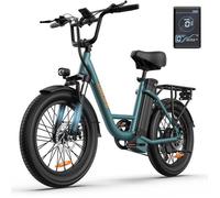 URLIFE E20 - Vélo électrique 20“ Gros pneu - Moteur 500W Batterie Amovible 48V 13Ah - Autonomie 100km - Shimano 7 vitesses,Vert