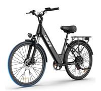 URLIFE E26 Vélo Électrique Urbain 26"" Moteur 250W Batterie 36V 13Ah Autonomie 90km 7 Vitesses Noir