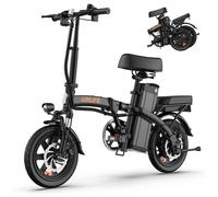 URLIFR F1L - Vélo Électrique Pliable - Roues 14"" - Moteur 500W 25km/h - Batterie 48V 7.5Ah - Autonomie 60km (Mode ASSIST) - Noir