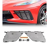 URLWALL Grille de protection de radiateur avant améliorée pour Corvette C8 2020-2022, ensemble de grilles d'aération de style OEM, ensemble de grille d'aération de rechange pour pare-chocs de voiture,