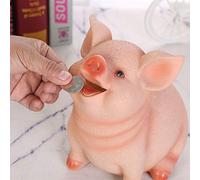 URMAGIC Tirelire Cochon Rose, Boîte d'Économie d'Argent en Résine pour Enfants
