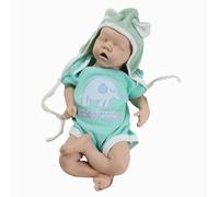 URMLHNRZ Poupée réaliste de 45 cm, Corps Entier en Silicone, Non Peinte, Nouveau-né endormi, bébé prématuré, pour Artistes, collectionneurs et Enfants de 3 Ans et Plus.