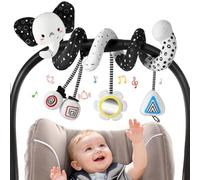 URMYWO Spirale D'Activité Bébé, Jouet Poussette Bébé Noir Et Blanc | Jeux Éveil Bébé 0-6 Mois Sans BPA, Arche Bébé À Suspendre Au Lit, Siège Auto Et Poussette, Favorise Le Suivi Visuel