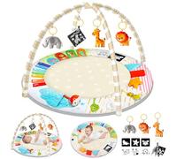 URMYWO Tapis D'Éveil Bébé, Arche Amovible Et 5 Jouets, 0-18 Mois
