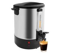 Urne à café commerciale, distributeur de boissons chaudes en acier inoxydable 2800 W avec robinet, température réglable de 86 à 230 °F, urne à eau chaude électrique for café et thé(Jaune)