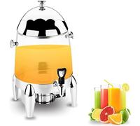 Urne à café en acier inoxydable pour buffets et événements avec traiteur, distributeur de boissons chaudes avec couvercle et robinet, porte-carburant inclus
