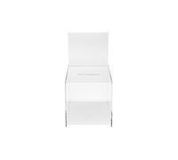 DEFLECTO Urne avc pte-affich : 38,6 x 21,3 x 21,3 cm, pte-affich 37,5 x 20,3 cm, Fente 10 x 0,9 cm