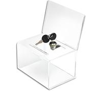 Deflecto Urne Avec Porte-Visuel Et Serrure, Insert 15,2 X 10,2 Cm - L14,9 X H22,2 X P10,8 Cm Transparent