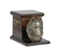 Malinois chien de berger belge urne en bois avec un chien Art-Dog