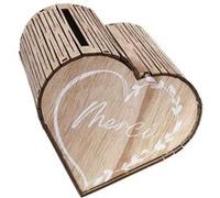 urne bois coeur mariage 24x24x15cm nature - générique 000884500000026 Multicolore G