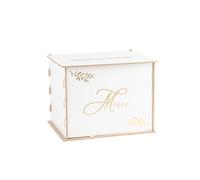 urne bois merci réutilisable 30x23.5x23.5cm blanc - générique 95147 Blanc G
