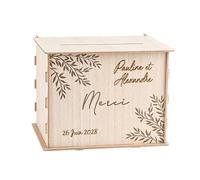 URNE Bois Merci RÉUTILISABLE 30X23.5X23.5CM Nature