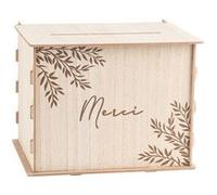 urne bois merci réutilisable 30x23.5x23.5cm nature - générique 95146 Gris G