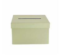 Urne Carrée Pliable Carton Vert de Gris 19 5 x 12 x 19 5 cm