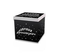 SV SURPRISEZ-VOUS - URNE Carton CAGNOTTE Anniversaire 20CM Noir