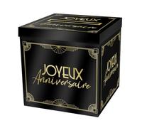 SV SURPRISEZ-VOUS - URNE Carton CAGNOTTE Anniversaire Gatsby 20CM Noir