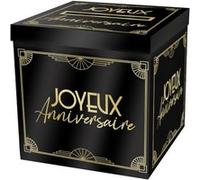 urne carton cagnotte anniversaire gatsby 20cm noir - générique ardurnem Noir