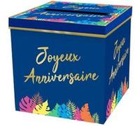 urne carton cagnotte anniversaire tropical 20cm - générique trournem