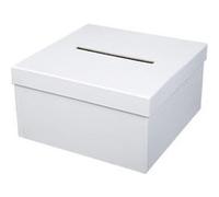 Artifetes Arty Fetes Factory - URNE Carton CARRÉ CAGNOTTE Cadeau 23.5CM Blanc
