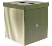 urne carton jardin à la française 21x25cm vert - générique 97402