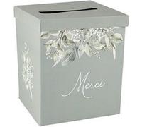 Générique – Urne carton Merci Botanique 21 x 25 cm Vert-de-gris