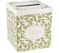 urne carton merci jardin botanic 21x25cm pistache - arty fetes factory 95850