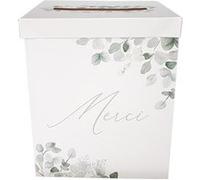 Artyfêtes Générique - URNE Carton Merci Jardin Botanic 21X25CM Sauge