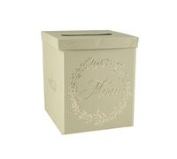 urne carton merci jolis brins 21x25cm vert sauge - artifetes 93621 Vert