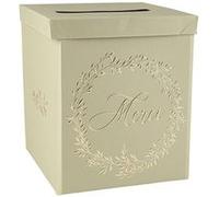 urne carton merci jolis brins 21x25cm vert sauge - artifetes 93621 Vert