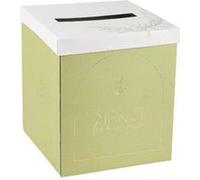 urne carton merci olivier 21x25cm sauge - arty fetes factory 95980