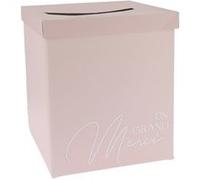 urne carton un grand merci 21.5x25cm rose - arty fetes factory 94325