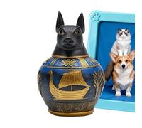 Urne commémorative égyptienne - Pot Spirituel en résine Vintage pour Cendres d'animaux de Compagnie, boîte Souvenir | pour Le deuil d'étagère de Bureau à Domicile honorant la Perte chérissent Les