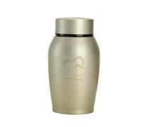 Urne commémorative en acier inoxydable pour animaux de compagnie, pot commémoratif en métal, récipient de rangement pour cendres d'animaux de compagnie pour lapin, chien, chat, oiseau (doré clair)