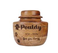 Urne commémorative personnalisée avec photo gravée pour chats ou chiens - Cadre pour cendres d'animaux de compagnie avec support pour photo