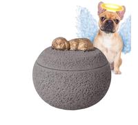 Urne commémorative pour animal domestique - Boîte à souvenirs antidérapante, boîte de rangement pour cendres, cercueil en bois poli avec base de protection, support de mémoire de condoléances pour
