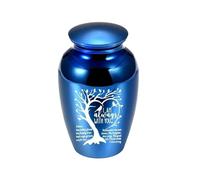 Urne commémorative pour cendres d'animaux domestiques avec design d'arbre de vie, pour plus d'animaux domestiques, avec symbolisme de l'arbre de vie (bleu)