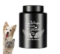 Urne De Cendres D'animaux - Mémorial Pour Animaux De Compagnie Pour Chiens Et Chats, Conception D'aile D'ange Étanche, Affichage Funéraire Extérieur | Jardin Maison Décor Funéraire Souvenir Souvenir C