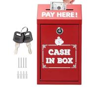 Urne de choix - Boîte à propositions en bois - Boîte à donations sûre pour collecte d'argent avec serrure | Organisateurs de rangement sécurisés en métal pour clés - Boîte aux lettres caritative pour