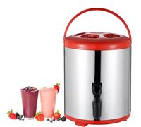 Urne de restauration en acier inoxydable de 10 L - Distributeur d'eau chaude et chaudière à café avec couvercle et robinet pour événements, fêtes et boissons - Chauffe-boissons durable